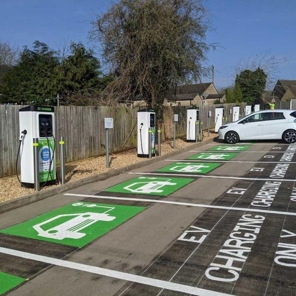 car park spaces for electric vehicle charging